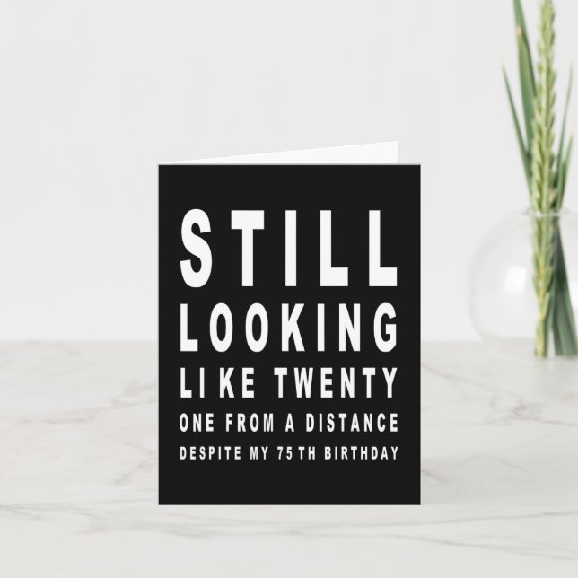 75 år Gamla Sarcasm Öga-testdagen 75:e Kort (Framsida)