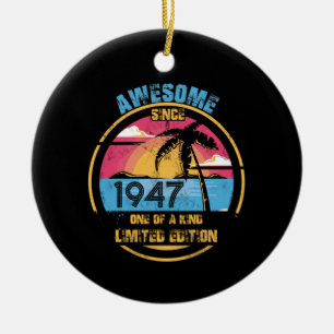 75 år gammal Fantastisk sedan 1947 75:e Julgransprydnad Keramik