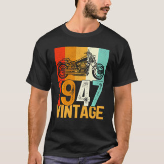 75 år gammal Retro motorcykel Vintage 1947 75-årsj T Shirt