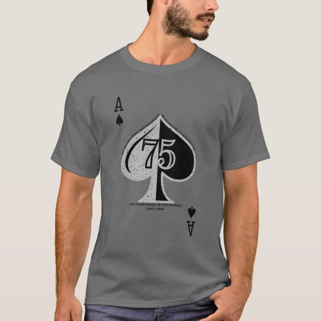 75 år Spader Ace of Spades T Shirt (Framsida)
