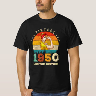 75-årig dag 1950 Vintage 75:e Kvinnor på födelseda T Shirt