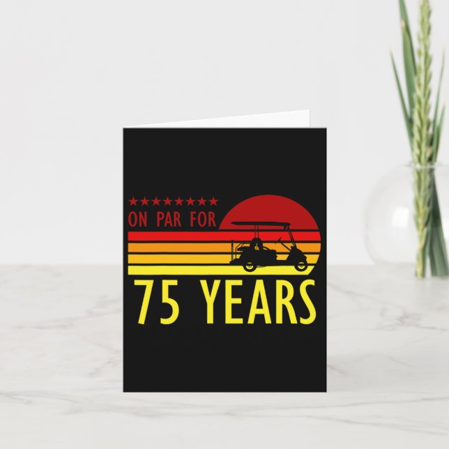 75-årig födelsedagskalender Golf Turing Golfing 75 Kort (Framsida)