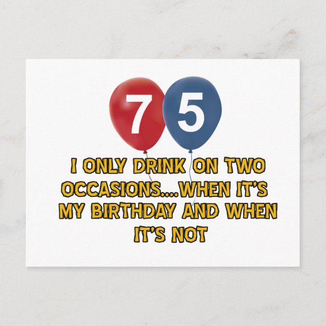 75-årig födelsedagskalender vykort (Framsida)