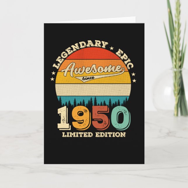 75-årig födelsedagspresent 1950 Fantastisk 75:e Kort (Framsida)