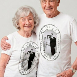 75-års bröllopsdag Diamantpresent Skräddarsydd Fot T Shirt