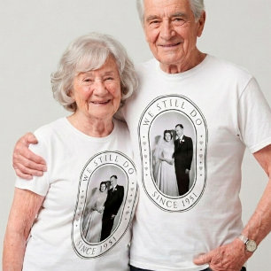 75-års bröllopsdag Diamantpresent Skräddarsydd Fot T Shirt