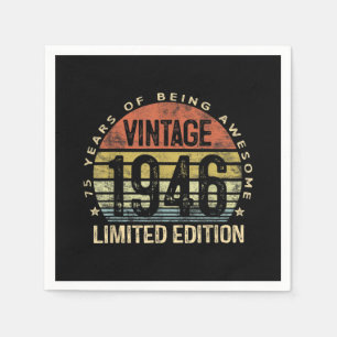 75 års Vintage för gamla gåvor 1946 Pappersservett