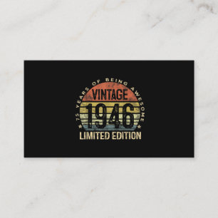 75 års Vintage för gamla gåvor 1946 Visitkort
