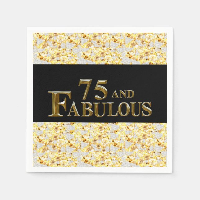75-årsdag  pappersservett (Framsidan)