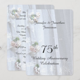 75-årsjubileum för bröllopsfest, Antik spets Inbjudningar