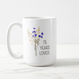 75-årspresent för kvinnor, 75-årsmug, 1 kaffemugg