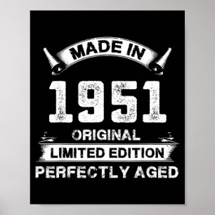 75-årspresent för legender födda 1951 75 år poster