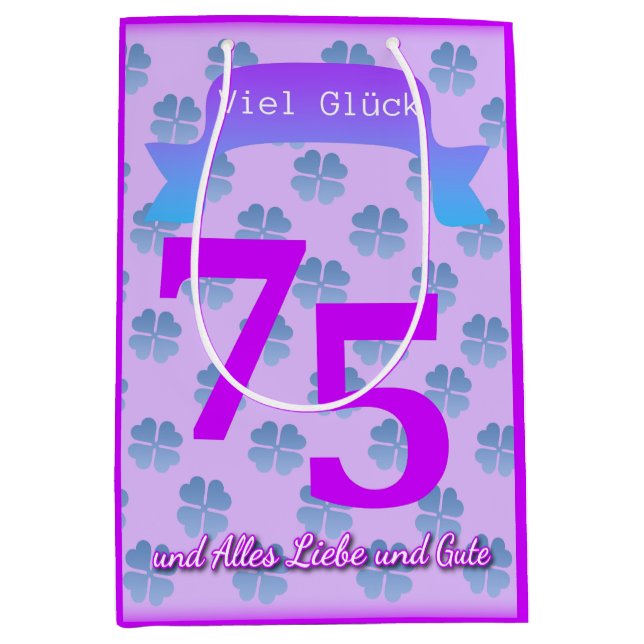 75-årspresent i tysk presentpåse (Framsidan)