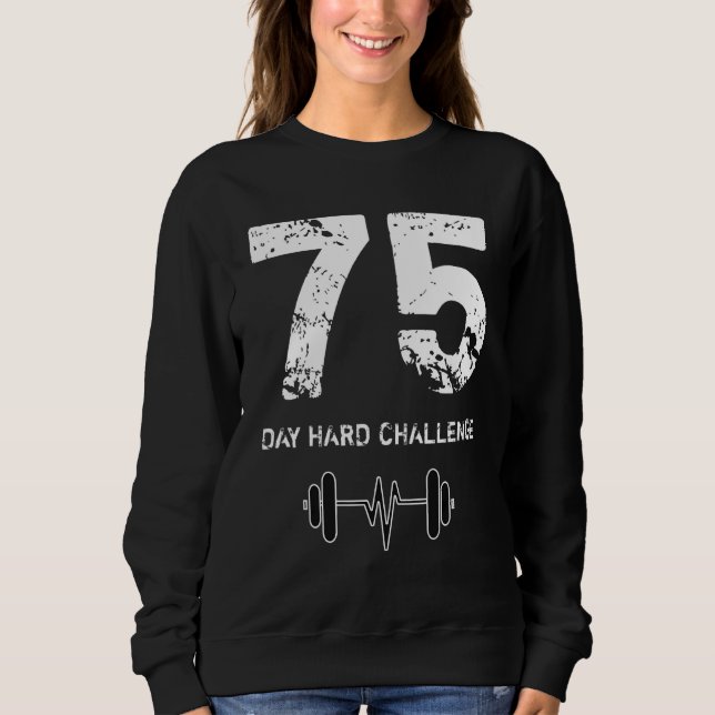 75 dagars hård utmaning Workout Workout Motivation T Shirt (Framsida)