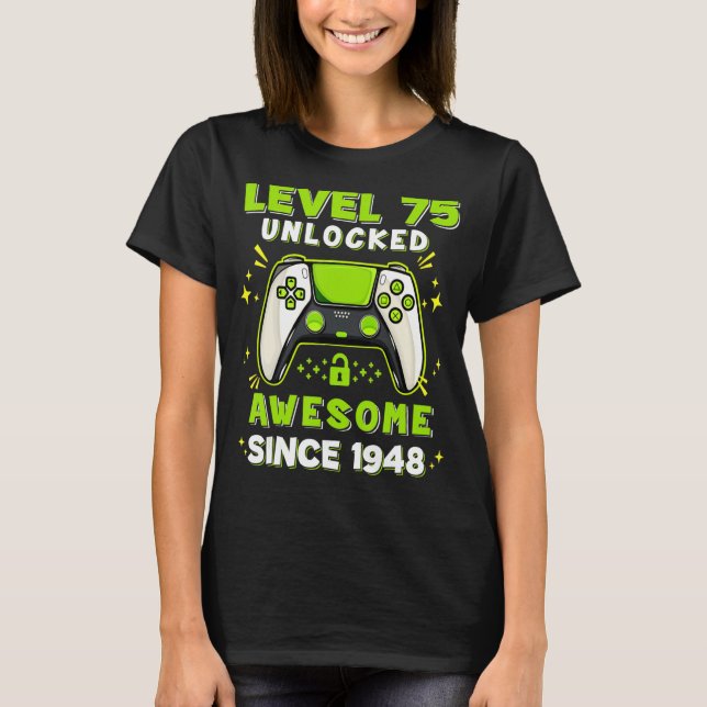 75:e 75 Åldersgräns 75 Ålder gamla T Shirt (Framsida)