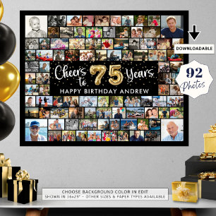 75:e 92 Foton svart Guld-ost till år Poster