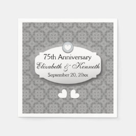 75:e-årsdagen Bröllop-årsdagen för diamanten Z04 Pappersservett