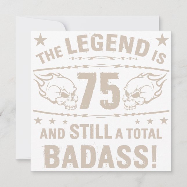 75:e Birthday Badass Kort (Framsida)