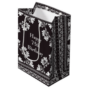 75:e Birthday Black and White Bandanna