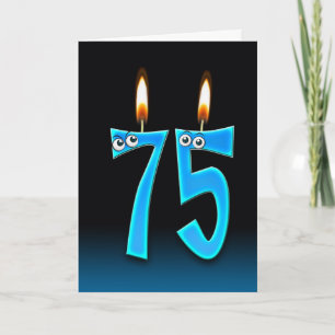 75:e Birthday Candles Kort