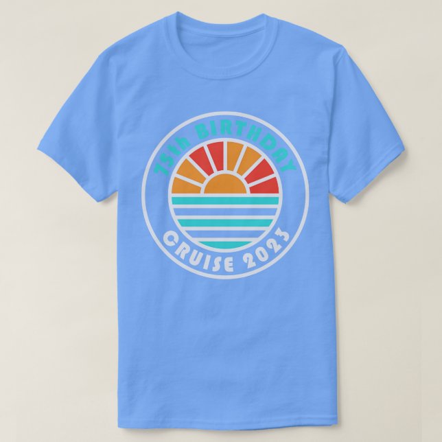 75:e Birthday Cruise 2023 Bahamas Family Vacation T Shirt (Design framsida)