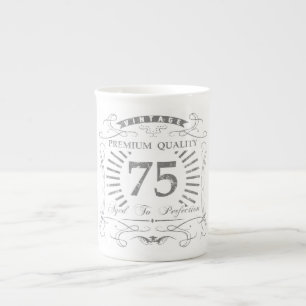 75:e Birthday Gag Gift Benporslin Mugg