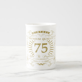 75:e Birthday Gag Gift Benporslin Mugg