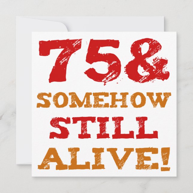 75:e Birthday Gag Gift Kort (Framsida)