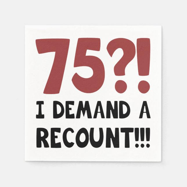 75:e Birthday Gag Gift Pappersservett (Framsidan)