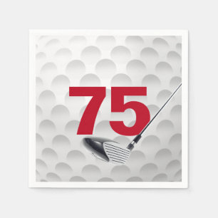 75:e Birthday Golf Boll Pappersservett