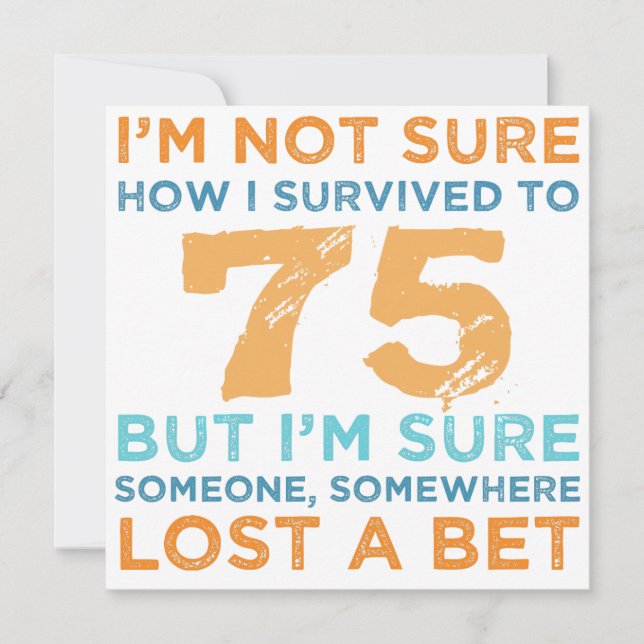 75:e Birthday Legend Kort (Framsida)