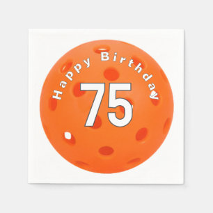 75:e Birthday Orange Pickleball Pappersservett
