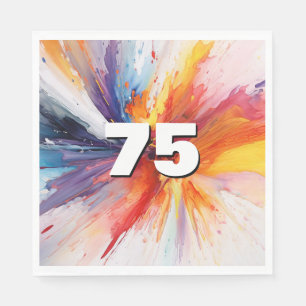 75:e Birthday Paint Blast Pappersservett