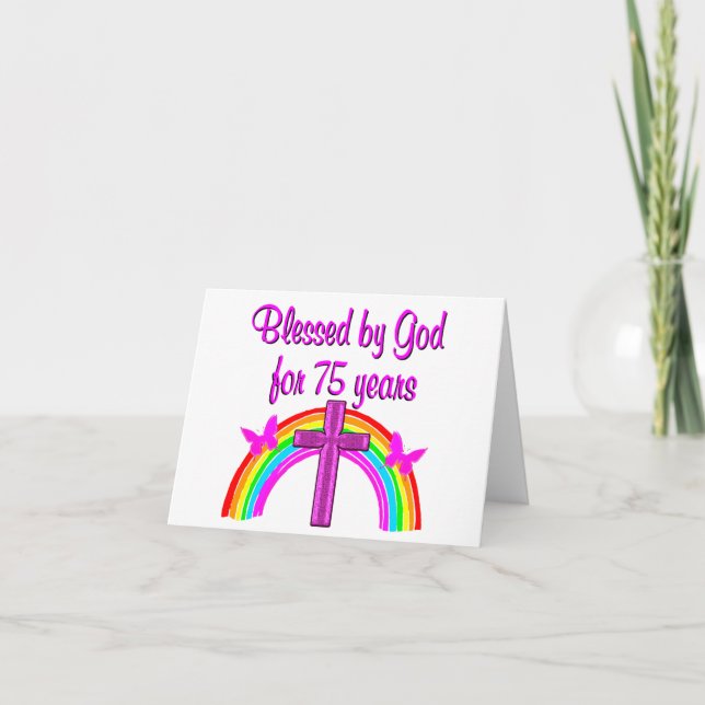 75:E BIRTHDAY PRAYER PERSONLIG DESIGN KORT (Framsida)