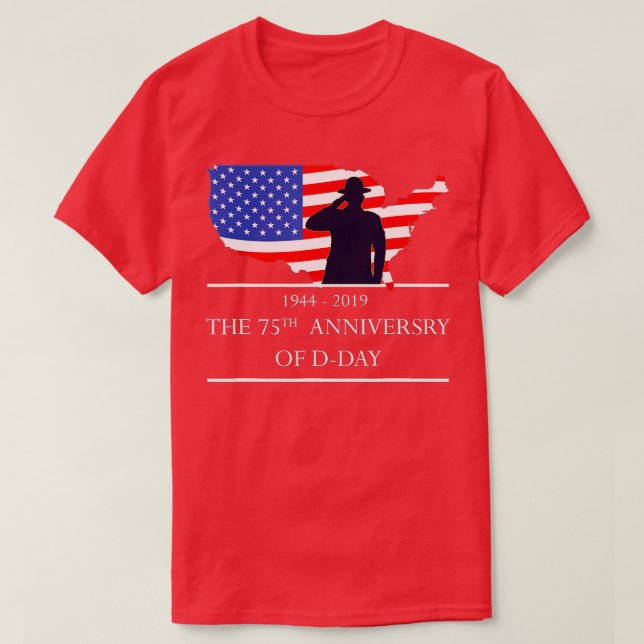 75:e D-dagen-årsdagen 1944 2019 Specialantkungen T Shirt (Design framsida)