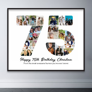 75:e födelsedag 75 fotominnesdag poster