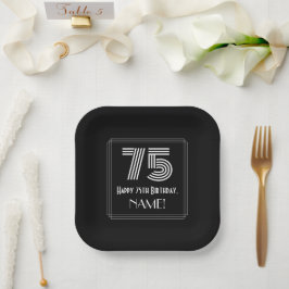 75:e födelsedag - Art Deco Inspired Titta "75" + N