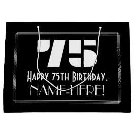 75:e födelsedag ~ Art Deco Inspired Titta "75" + N