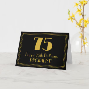 75:e födelsedag: Art Deco Inspired Titta "75" + Na Kort