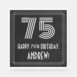 75:e födelsedag: Art Deco Inspired Titta "75" + Na Pappersservett
