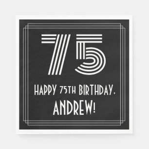 75:e födelsedag: Art Deco Inspired Titta "75" + Na Pappersservett