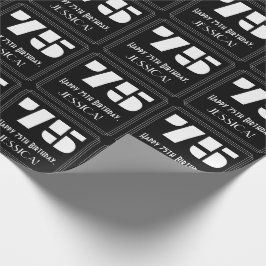 75:e födelsedag: Art Deco Inspired Titta "75" och Presentpapper