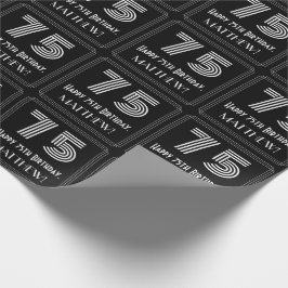 75:e födelsedag: Art Deco Inspired Titta "75" w/ N Presentpapper