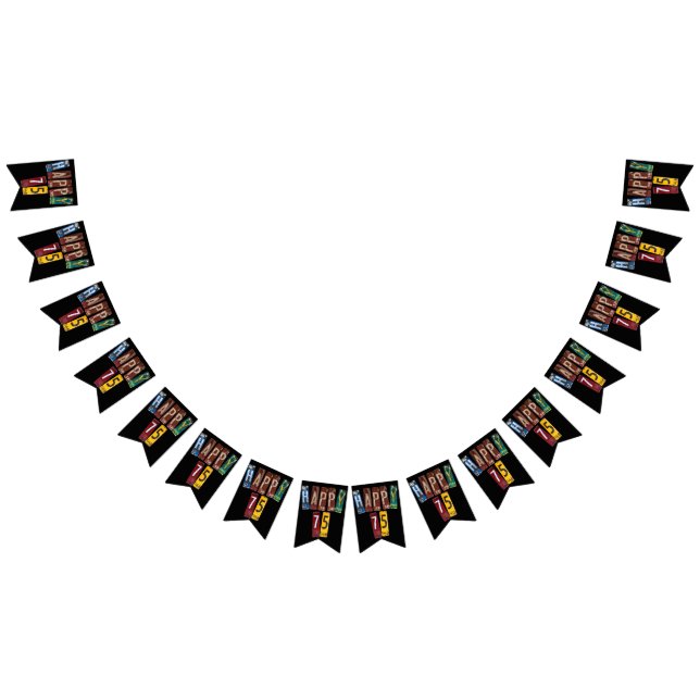 75:e födelsedag för rostig registreringsskylt vimplar (Alla)