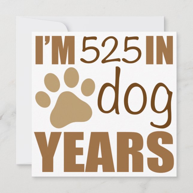 75:e födelsedag Hund år Kort (Framsida)