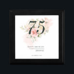 75:e födelsedag i Blommigtens Rosa Blommigt i  Minnesask<br><div class="desc">Rosa ros Blommigt Bunch, alla Födelsedagsfester. Rustisk blommigt grönt och rosa ros bladverk. Den mall som enkelt kan redigeras och texten ersätts med dina egna uppgifter genom att klicka på knappen "Anpassa". Om du vill göra ytterligare anpassningar klickar du på länken "Anpassa ytterligare" och användor verktyg som är utformat för...</div>