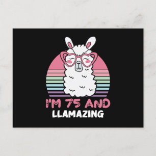 75:e födelsedag Llamazing Llama 75 år Vykort