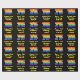 75:e födelsedag: Roligt, färgfullt regnbåge inspir Presentpapper