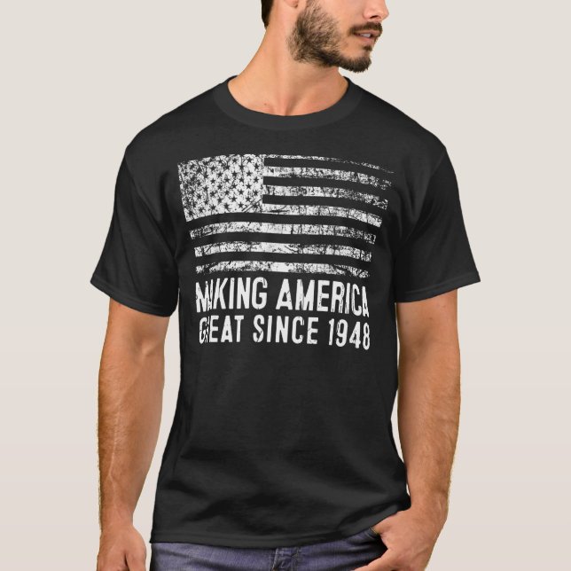 75:e födelsedag Skapar Amerika Underbart sedan 194 T Shirt (Framsida)