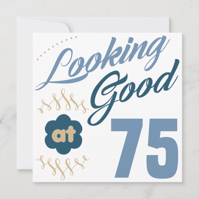 75:e födelsedag Tittar Bra Kort (Framsida)